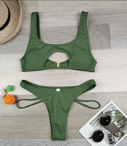 Whyte High Cut Hollow Out Swimwear